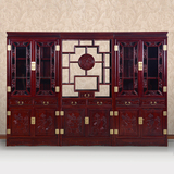 奢华古典中式红木书柜展示柜 非洲酸枝中式仿古三组合书橱博古架