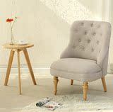 欧式小户型单人沙发美式休闲实木卧室现代简约阳台书房咖啡厅椅子