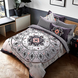 民族风四件套加厚纯棉磨毛床上用品美式复古个性床品被套床单北欧