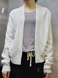 MACQNF2016秋装女装韩版长袖针织衫女版开衫短款纯色羊毛衣外套薄