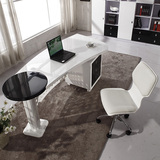 简约现代 白色烤漆 弧形电脑桌 台式电脑桌 家用办公桌 书桌 书台