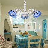 创意铁艺北欧蒂凡尼地中海吊灯简欧三头餐厅灯儿童房灯饰卧室灯具