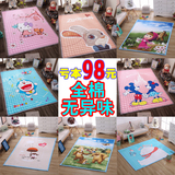 韩国加厚折叠地毯卡通全棉宝宝爬行垫子防滑儿童游戏地垫客厅卧室