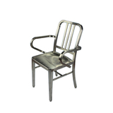 特价个性北欧创意经典简约户外小户型时尚海军不锈钢扶手铁椅餐椅