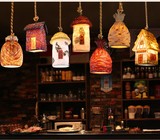 创意复古酒吧吧台酒瓶单头小吊灯网咖咖啡厅餐厅艺术个性装饰灯具
