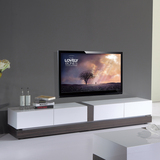 客厅电视机柜 白色钢琴烤漆电视柜 现代简约时尚 简易地柜 宜家
