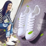 韩国小白鞋女夏季系带韩版平底板鞋运动鞋球鞋明星同款休闲鞋单鞋