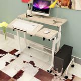 80cm简易电脑桌办公台式家用简约移动升降学习写字书桌子写字台木