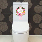 韩国原装墙贴纸卫生间厕所防水马桶贴纸瓷砖贴盖类贴纸 花贴CS12