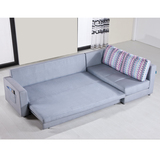 小户型布艺沙发懒人沙发床折叠沙发床推拉简易沙发转角沙发床组合