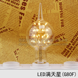 G80F尖头LED满天星爱迪生灯泡 复古单头吊灯光源 E27铜螺口灯泡