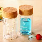 创意可爱双层玻璃杯便携带盖迷你小水杯韩版男女学生耐热喝水杯子