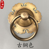 中式仿古大门拉手纯铜狮子头兽头拉环抽屉柜门把手复古装饰木门环