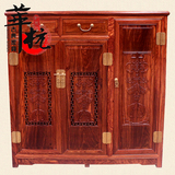 红木家具刺猬紫檀花梨木鞋柜对开门置物柜实木储物收纳柜