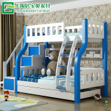 儿童上下床双层床全实木子母床多功能带拖床提柜组合双层床高低床