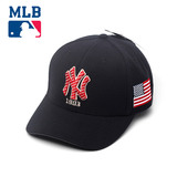 MLB棒球帽专柜正品代购16秋冬新款男女红黑色NY标弯檐帽情侣帽子