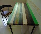 美式loft乡村田园实木书桌复古彩绘餐桌 工业彩色办公桌做旧桌椅