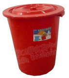 120升红色加厚型钢化塑料桶带盖水桶大号化工桶 工业用公司工厂用