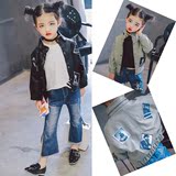 女童秋装外套2016新款韩版立领拉链PU机车皮衣童装衣服中大童夹克
