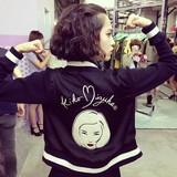 短外套薄款2016韩版学院风长袖刺绣休闲夹克外套棒球服女学生潮