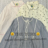 【THE TURE】日本制软妹古着屋vintage小猫咪粉色点点长袖连衣裙