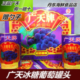 2016年日期辽宁丹东特产正品广天冰糖葡萄罐头水果罐头9罐