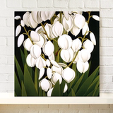 60x60方形东南亚风格花卉铃兰客厅卧室沙发墙玄关肌理仿油画挂画