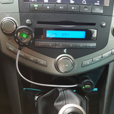 AUX新款车载免提电话 FM发射器蓝牙音乐播放手机充电无共地干扰