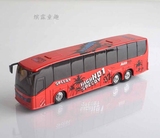 开门豪华客车 公共汽车 合金机场公交巴士 仿真儿童玩具汽车模型