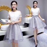 【天天特价】韩版时尚欧根纱雪纺两件套装裙显瘦气质蓬蓬连衣裙女