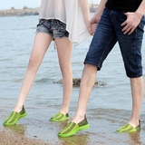 沙滩鞋情侣鞋夏季透气网面男士休闲鞋子女懒人一脚蹬手工编织鞋