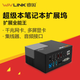 睿因笔记本外置显卡扩展坞usb3.0转VGA/DVI/HDMI外接分多屏拓展坞