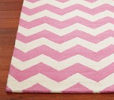 公主现代粉色条纹卧室床边毯 客厅茶几地毯门垫地垫卡通定制包邮