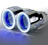 2.5寸汽车双光透镜灯HID灯泡LED天使眼线组