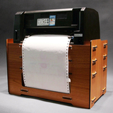 发票置物架创意桌面多功能收纳木质多层架打印机架子A4纸快递单