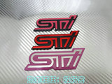 斯巴鲁 翼豹 WRX STI 世界汽车拉力赛车 STI英文字母车标后尾贴