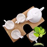 简约陶瓷咖啡杯具套装欧式高档下午茶具带托盘4杯4勺整套花茶茶具