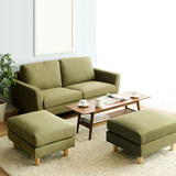 日式布艺沙发小户型弧形简易单人双人组合卧室咖啡厅休闲沙发新款