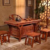 中式古典仿古实木茶桌椅组合 茶几茶艺泡茶台将军台功夫茶桌特价