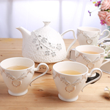 欧式陶瓷咖啡具套装 咖啡杯具壶整套 简约英式下午茶具花茶具套装