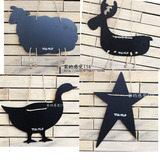 特价 田园挂式留言板 时尚小黑板创意 木制动物小黑板墙上壁挂0.1
