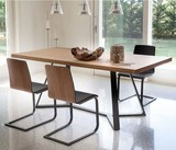 美式loft长方形铁艺实木电脑桌创意餐桌办公桌现代简约书桌会客桌
