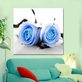 弘皓精准印花十字绣蓝玫瑰 客厅卧室大幅新款印布新款十字绣画