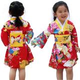 儿童日本和服女童和服正装 中小童民族舞台演出服舞蹈服古装服