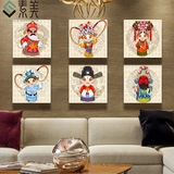 中国戏曲京剧传统人物福禄寿无框画 客厅装饰画沙发背景墙挂壁画