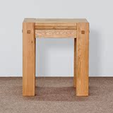 简意橡木凳子全实木凳子方凳餐凳家用梳妆凳化妆凳简约现代书桌凳