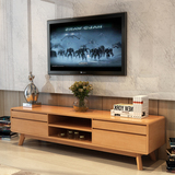 创木集 北欧风格小户型实木长方形电视柜 客厅电视柜茶几组合