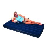 美国正品INTEX68757单人加大植绒充气床垫/气垫床--实体店