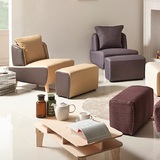 日式韩式小户型布艺沙发 懒人创意休闲沙发椅凳可拆洗单人布沙发