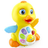 汇乐808 EQ摇摆大黄鸭 婴幼儿童电动音乐万向益智动物玩具